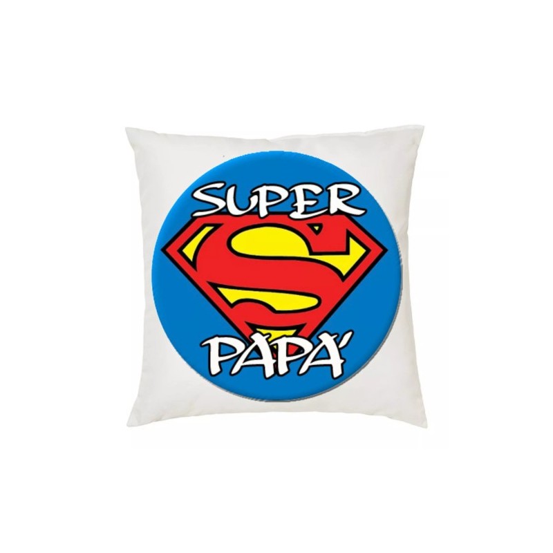 cuscino 40 x 40 scritta super papà idea regalo festa papa' compleanno