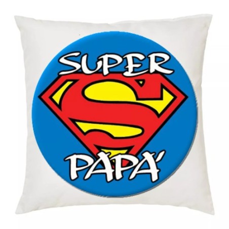 cuscino 40 x 40 scritta super papà idea regalo festa papa' compleanno