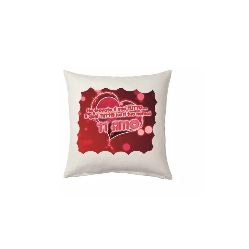 cuscino 40 x 40 scritta ti amo amore SAN VALENTINO cuore cuori