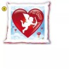 cuscino 40 X 40 scritta TI AMO SAN VALENTINO CUPIDO festa auguri compleanno