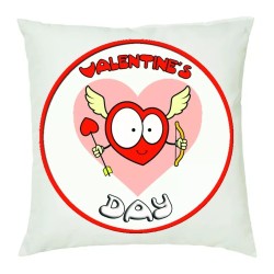 cuscino 40 x 40 scritta valentine's day dea regalo amore cuori cuore rosso