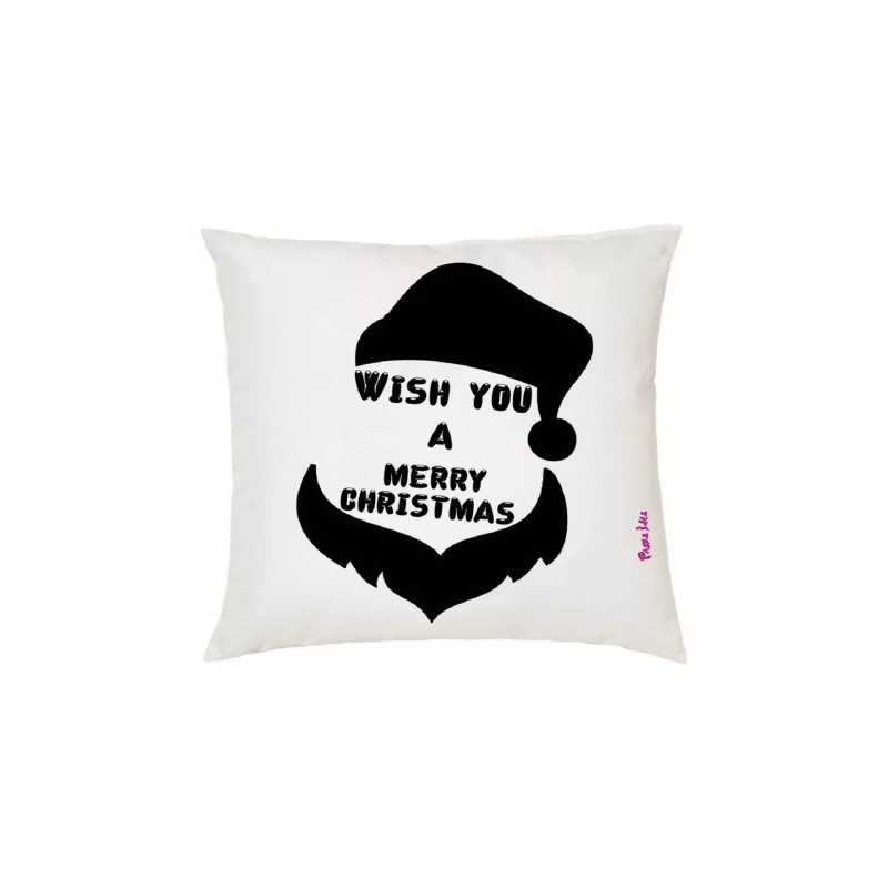 cuscino 40 x 40 scritta wish you a merry christmas idea regalo natale