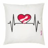 cuscino 40x40 con disegno cuore rosso abbraccio mani battito amore regalo