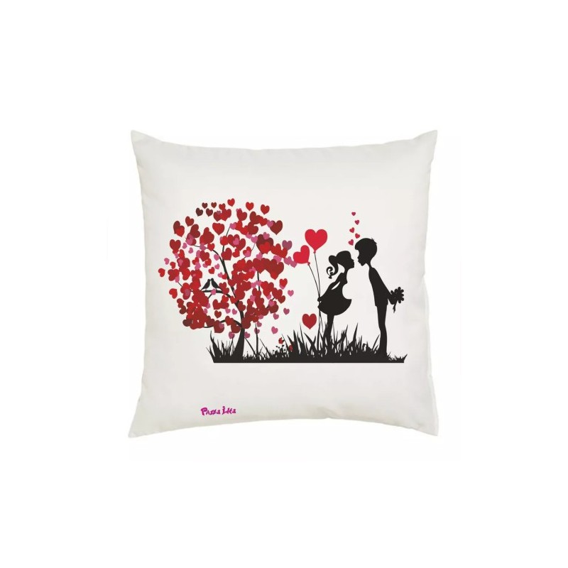 cuscino 40x40 disegno albero vita cuore festa innamorati regalo amore uomo donna