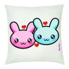 cuscino 40x40 disegno coniglietti idea regalo san valentino uomo donna amore