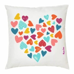 cuscino 40x40 disegno cuore cuori amore idea regalo festa innamorati uomo donna