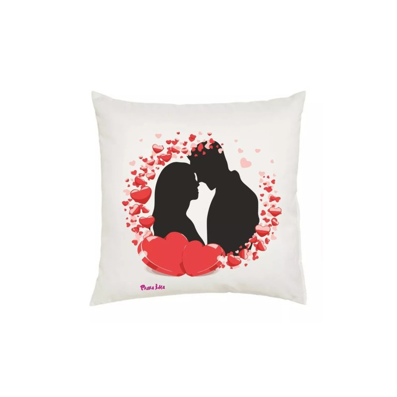 cuscino 40x40 disegno cuore innamorati regalo amore uomo donna