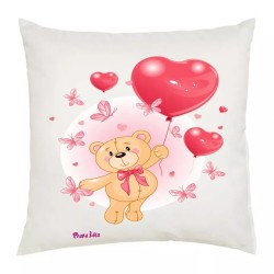 cuscino 40x40 disegno cuore orsetto festa innamorati regalo amore uomo donna