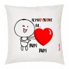 cuscino 40x40 disegno cuore rosso idea regalo festa innamorati uomo donna