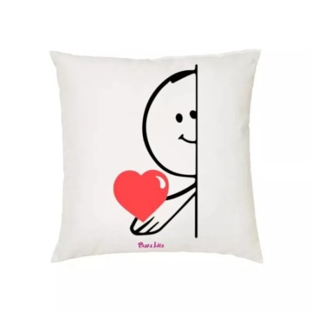 cuscino 40x40 disegno cuore rosso idea regalo festa innamorati uomo donna