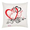 cuscino 40x40 disegno cuore rosso nero festa innamorati regalo amore donna uomo