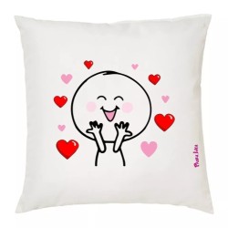 cuscino 40x40 disegno cuori amore idea regalo festa innamorati uomo donna
