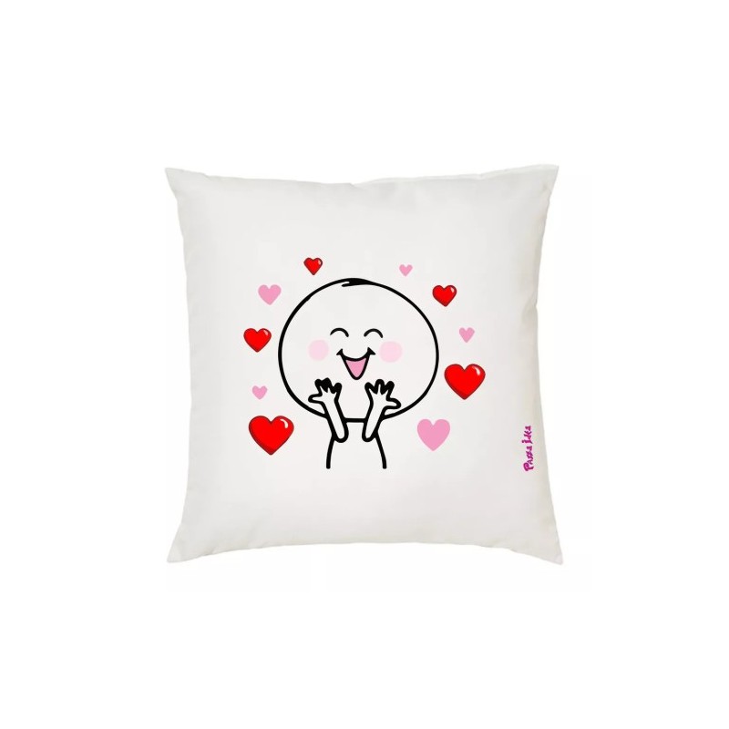 cuscino 40x40 disegno cuori amore idea regalo festa innamorati uomo donna
