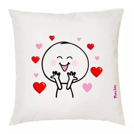 cuscino 40x40 disegno cuori amore idea regalo festa innamorati uomo donna