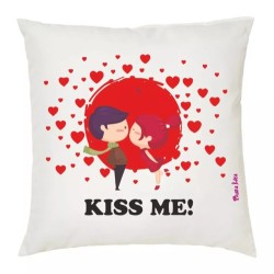 cuscino 40x40 disegno cuori kiss me innamorati regalo amore uomo donna