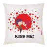 cuscino 40x40 disegno cuori kiss me innamorati regalo amore uomo donna