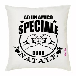 cuscino 40x40 scritta ad un amico speciale buon natale regalo natale amicizia