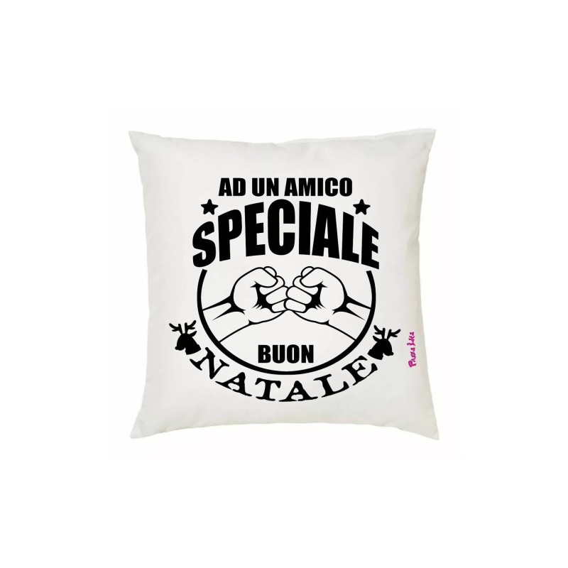 cuscino 40x40 scritta ad un amico speciale buon natale regalo natale amicizia