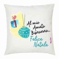 cuscino 40x40 scritta al mio amato bisnonno felice natale auguri regalo