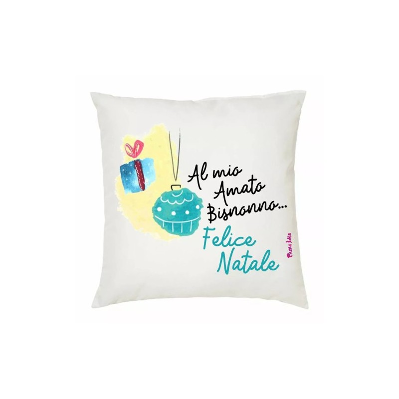 cuscino 40x40 scritta al mio amato bisnonno felice natale auguri regalo