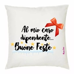 cuscino 40x40 scritta al mio caro dipendente buon feste regalo festa natale capo