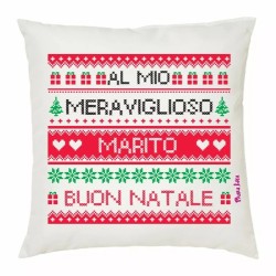 cuscino 40x40 scritta al mio meraviglioso marito regalo buon natale