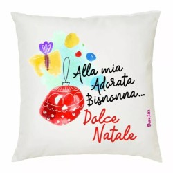 cuscino 40x40 scritta alla mia adorata bisnonna dolce natale auguri regalo