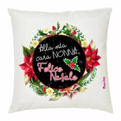 cuscino 40x40 scritta alla mia cara nonna felice natale auguri nipoti nonna