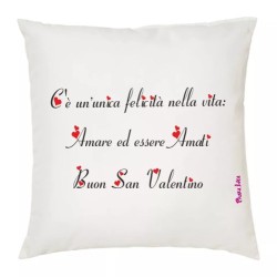 cuscino 40x40 scritta amare ed essere amati idea regalo cuore festa innamorati