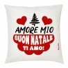 cuscino 40x40 scritta amore mio buon natale ti amo auguri regalo fidanzato marit