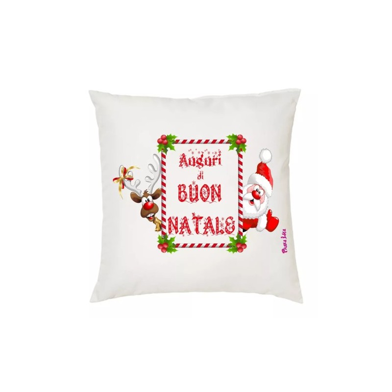 cuscino 40x40 scritta auguri di buon natale idea regalo famiglia
