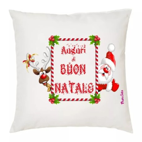 cuscino 40x40 scritta auguri di buon natale idea regalo famiglia