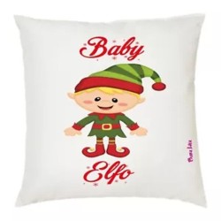 cuscino 40x40 scritta baby elfo idea regalo natale famiglia