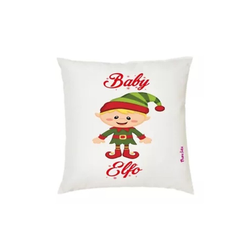 cuscino 40x40 scritta baby elfo idea regalo natale famiglia