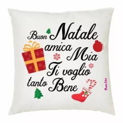 cuscino 40x40 scritta buon natale amica mia ti voglio tanto bene regalo natale