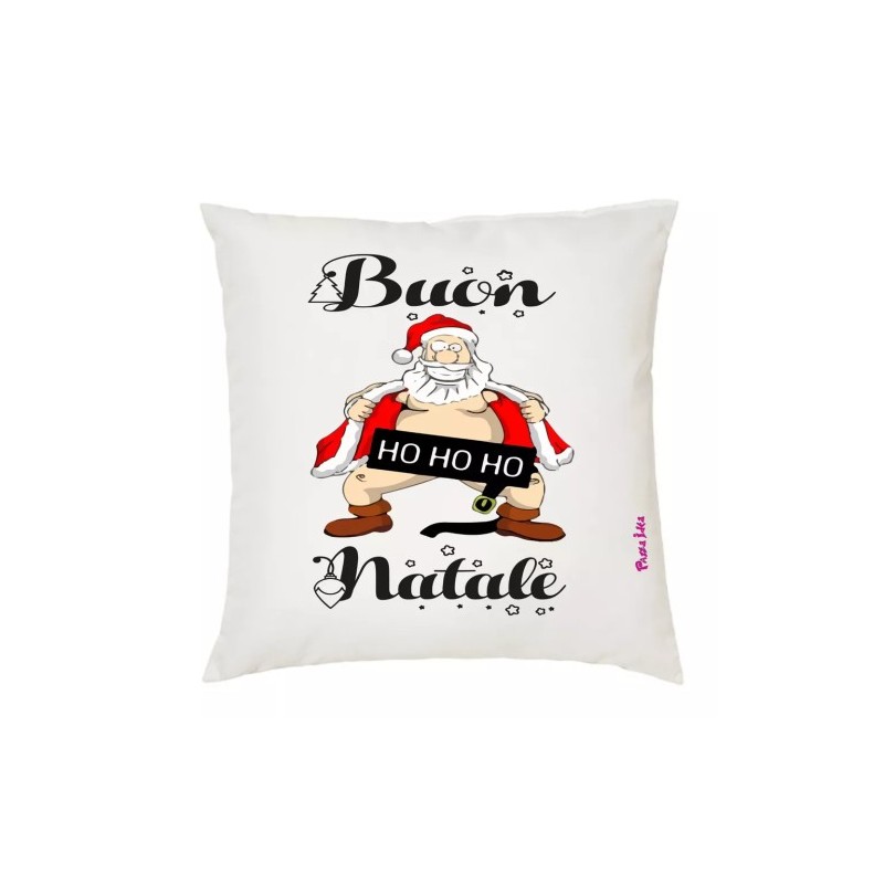 cuscino 40x40 scritta buon natale babbo natale ho ho ho idea regalo natale