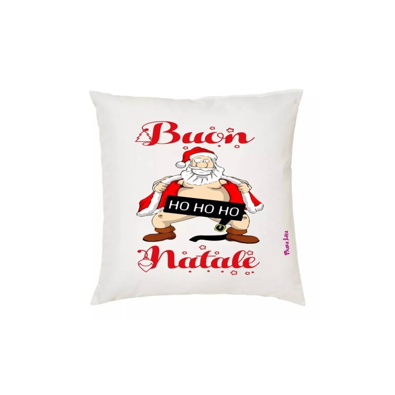 cuscino 40x40 scritta buon natale babbo natale ho ho idea regalo natale