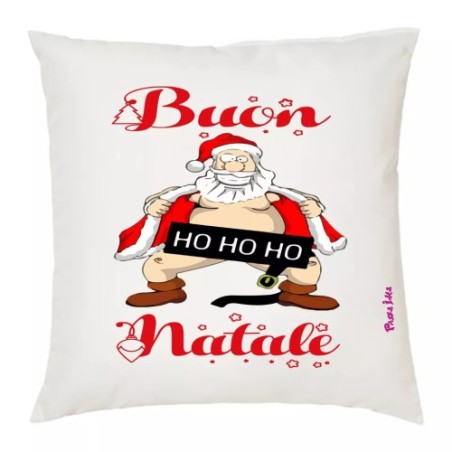 cuscino 40x40 scritta buon natale babbo natale ho ho idea regalo natale