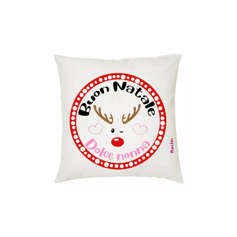 cuscino 40x40 scritta buon natale dolce nonna auguri nipoti nonna