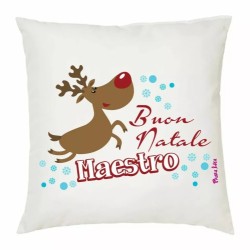 cuscino 40x40 scritta buon natale maestro regalo alunni scuola