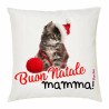 cuscino 40x40 scritta buon natale mamma idea regalo natale disegno gatto