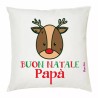 cuscino 40x40 scritta buon natale papa' auguri regalo figlio figlia padre