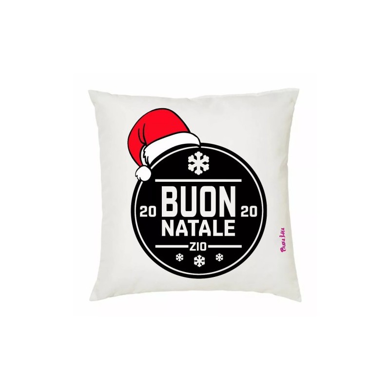 cuscino 40x40 scritta buon natale zio 2020 auguri regalo nipoti
