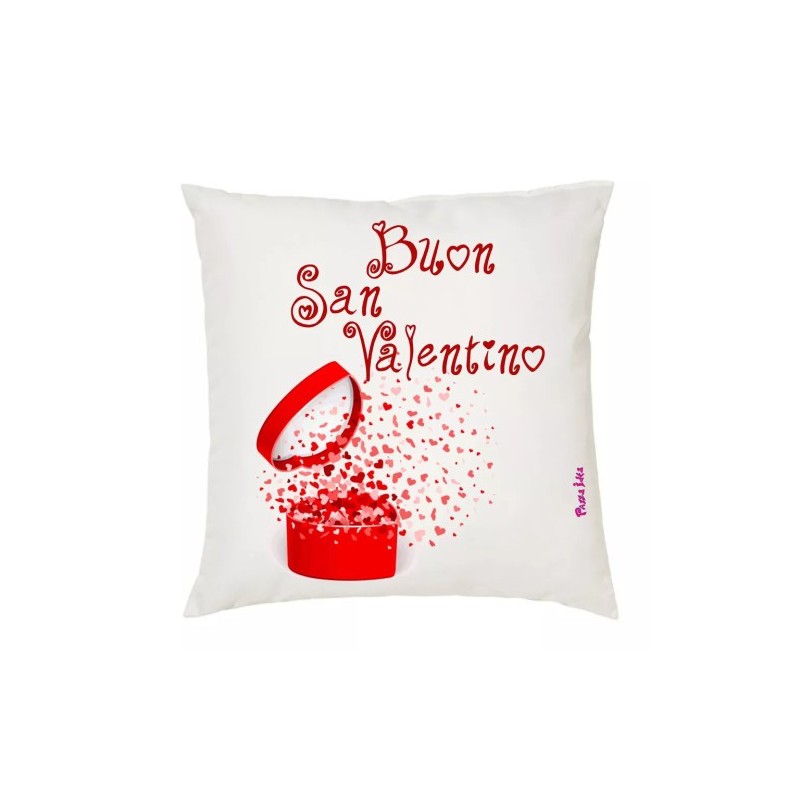 cuscino 40x40 scritta buon san valentino idea regalo cuore san valentino