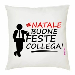 cuscino 40x40 scritta buone feste collega natale regalo festa colleghi