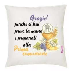 cuscino 40x40 scritta catechista grazie catechismo idea regalo prima comunione