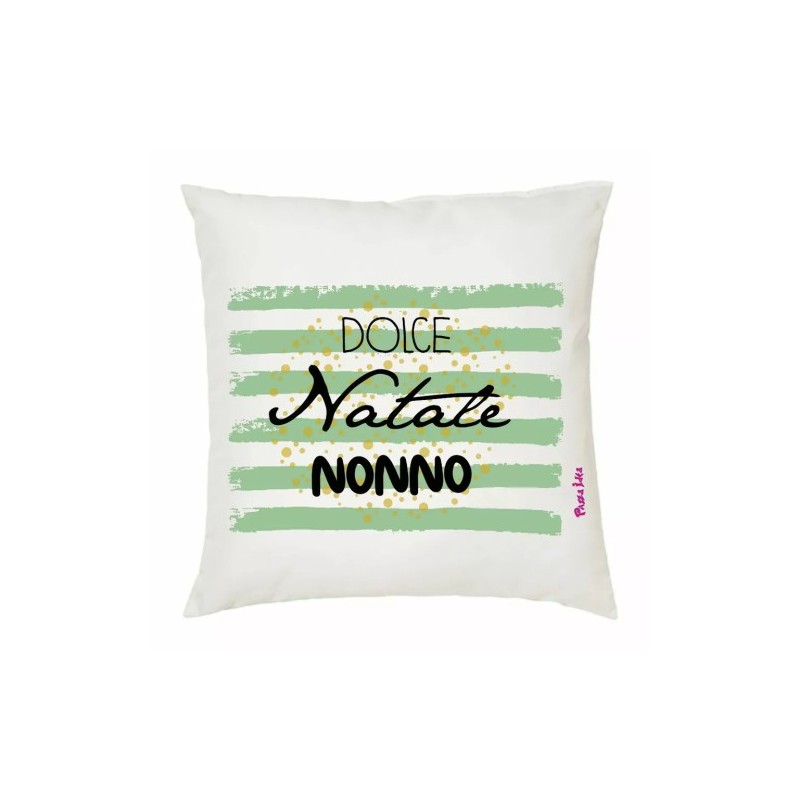 cuscino 40x40 scritta dolce natale nonno auguri nipoti nonno regalo