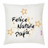 cuscino 40x40 scritta felice natale papa' auguri regalo figlio figlia padre