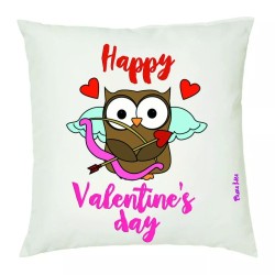 cuscino 40x40 scritta happy valentine's day idea regalo san valentino gufo cuore