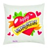 cuscino 40x40 scritta happy valentine's day idea regalo uomo donna amore cuore